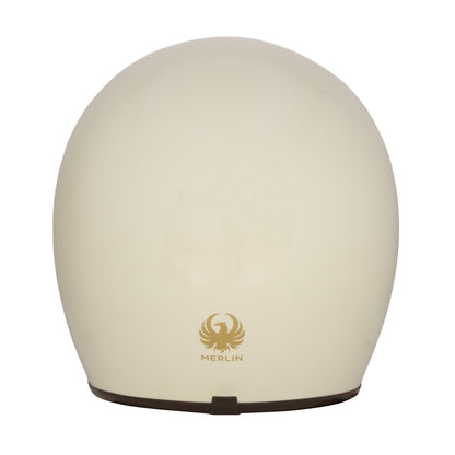 Merlin Blackbird Jet Helmet - Naked Vintage White