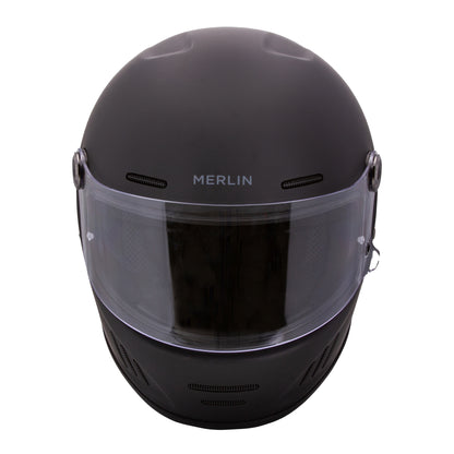 Merlin Revival Vintage Full Face Helmet - Matt Black