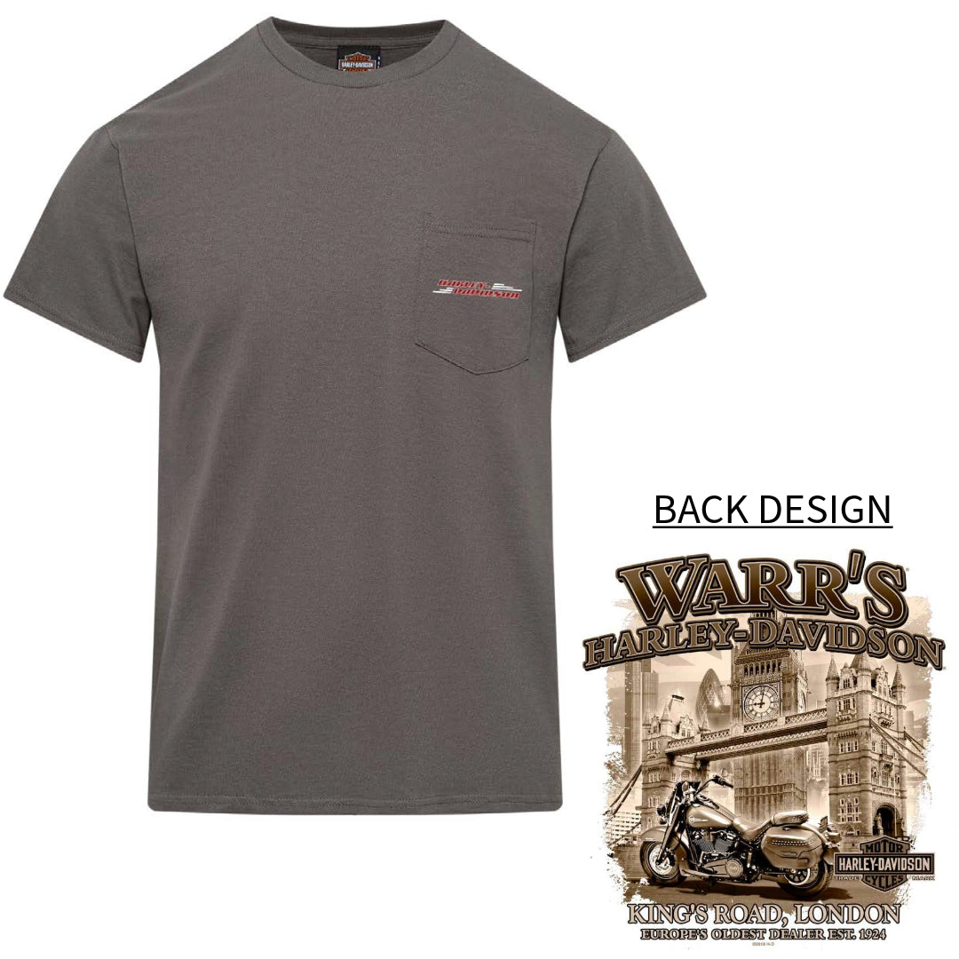 Warr's H-D® Men's Tribute and London Sepia Tee