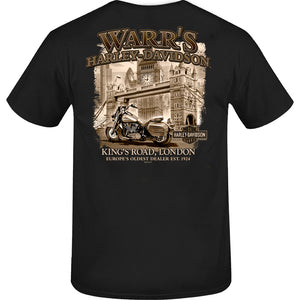 Warr's H-D® Men's Past and London Sepia Tee
