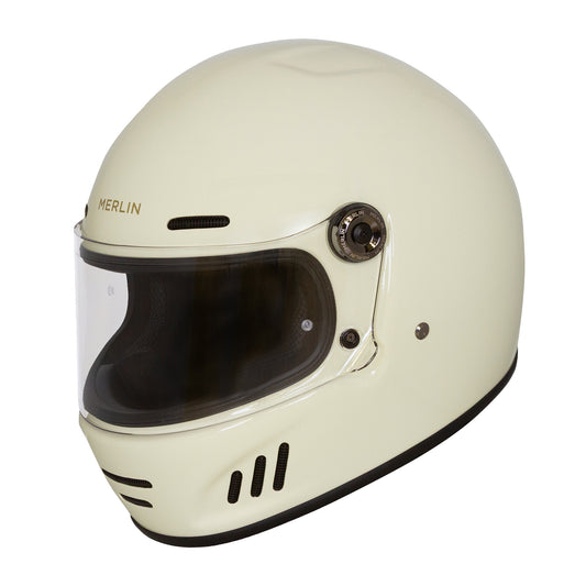 Merlin Revival Vintage Full Face Helmet - Vintage White