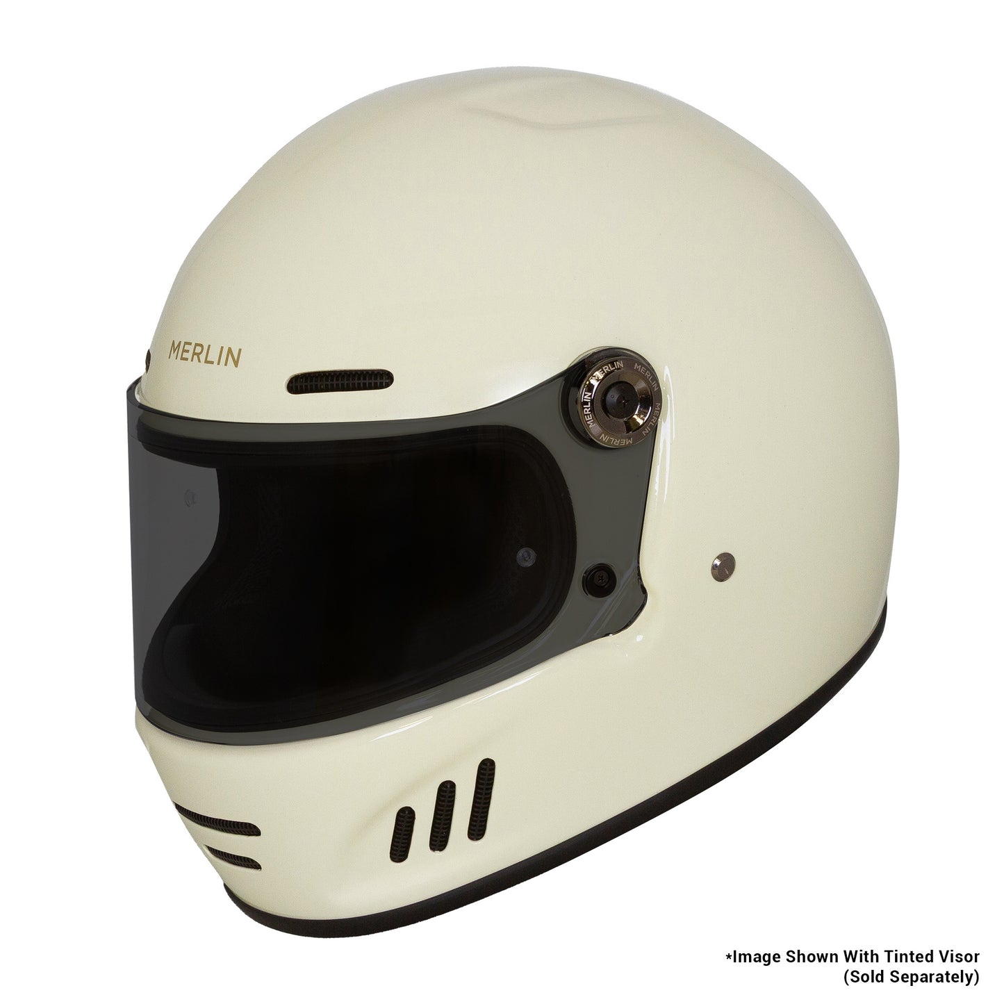 Merlin Revival Vintage Full Face Helmet - Vintage White