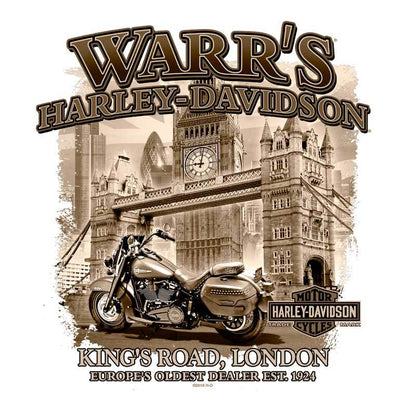Warr's H-D® Men's Tribute and London Sepia Tee