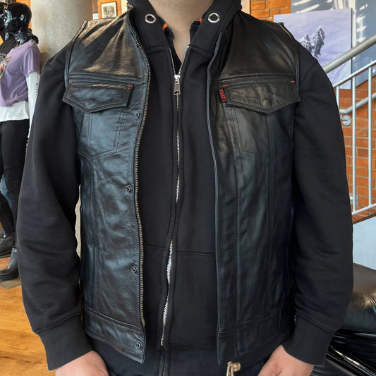 H.O.G.® Men's Chelsea & Fulham Chapter Leather Vest - Black