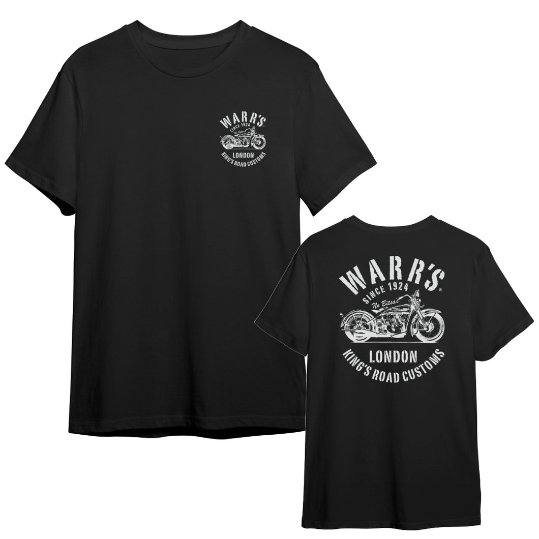 Warr's H-D® Men's Reverse King's Road Customs T-shirt - Black