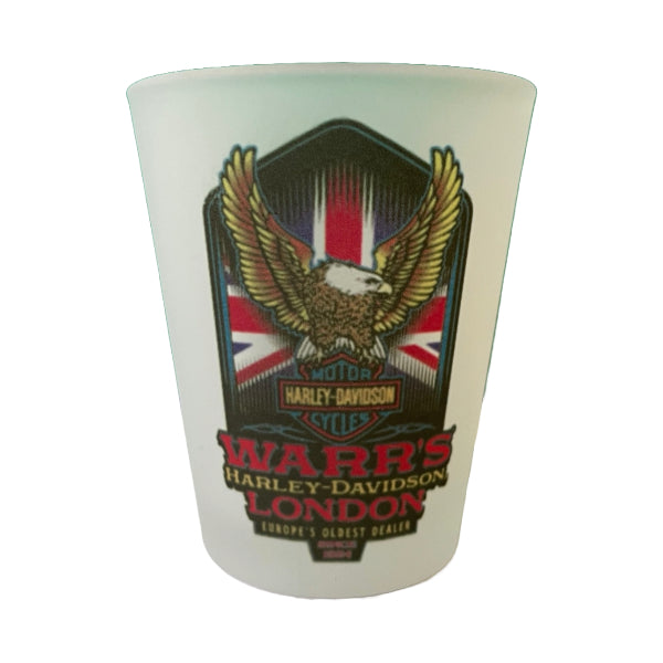 Warr's H-D® Eagle Frosted London Shot Glass