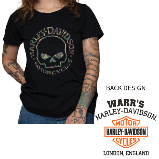 Warr's H-D® Women's WG Camo and London at Big Ben Tee