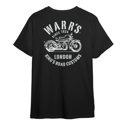 Warr's H-D® Men's Reverse King's Road Customs T-shirt - Black