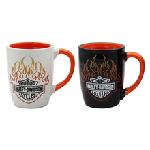 Harley-Davidson® Bar & Shield Flames Ceramic Mug Set - 15 oz. - Color Change