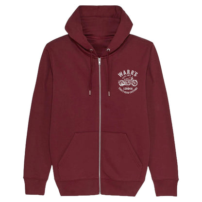 Warr’s H-D® Men’s Kings Road Customs Hoodie - Burgundy Hoodies