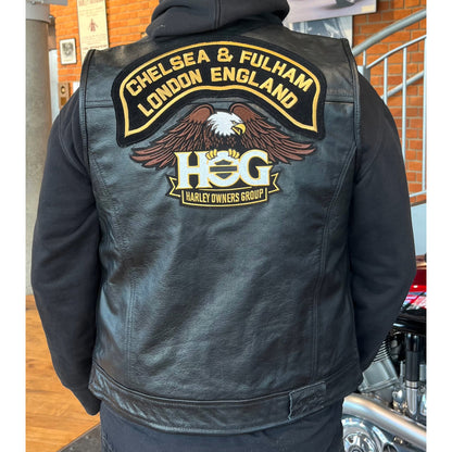 H.O.G.® Men's Chelsea & Fulham Chapter Leather Vest - Black