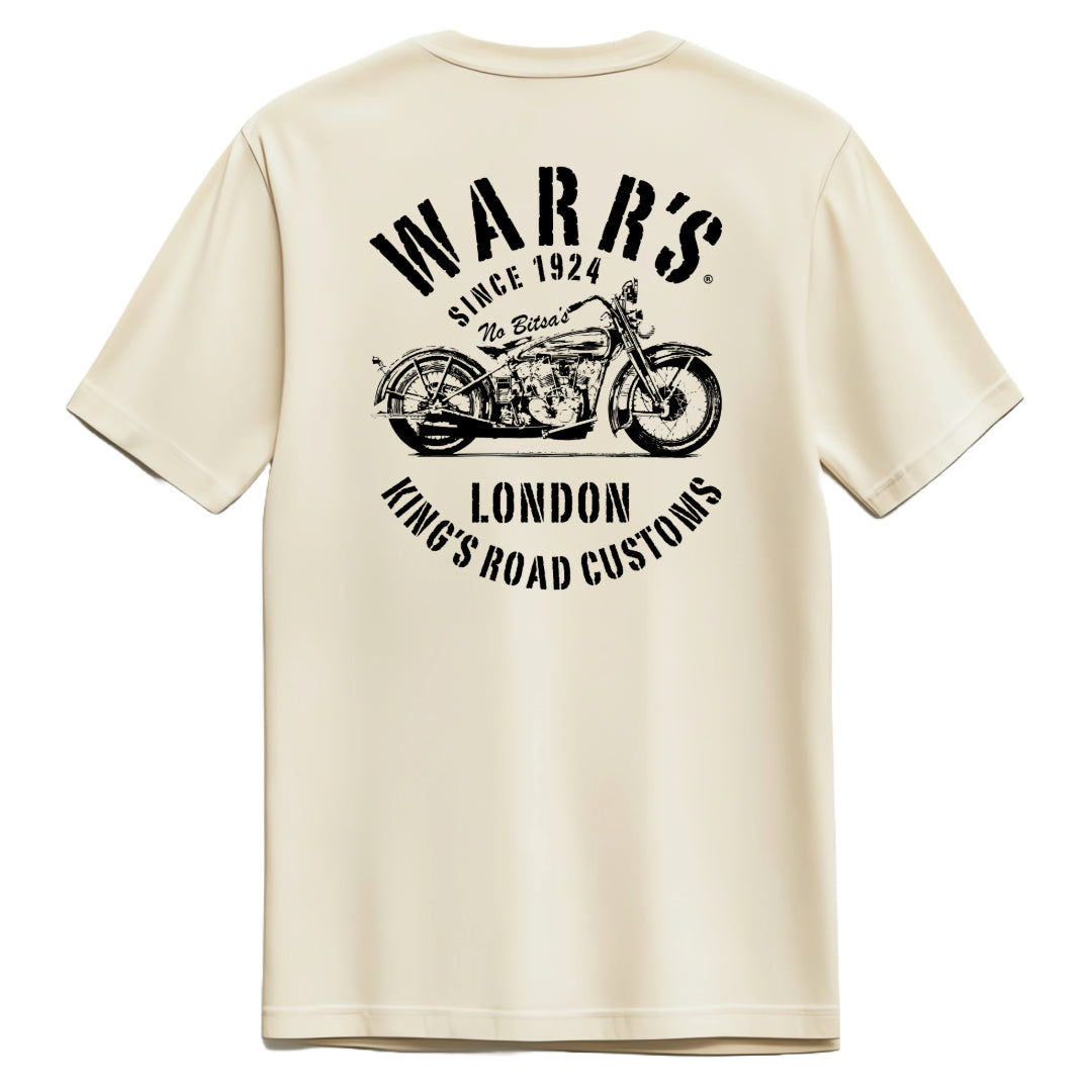 Warr's H-D® Men's Reverse King's Road Customs T-shirt - Crean