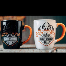 Harley-Davidson® Bar & Shield Flames Ceramic Mug Set - 15 oz. - Color Change