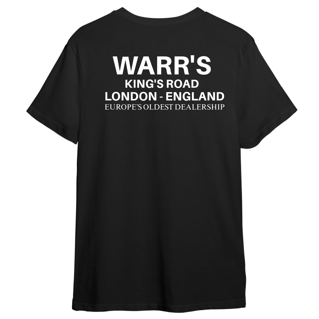 Official 1980’s Vintage Warr's Dealer T-Shirt Re-issue - Black