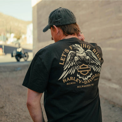 Harley-Davidson® Unisex LFR Eagle Tee Black - 96858-25VX