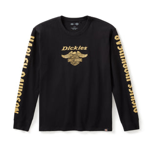 Dickies x H-D Men's Heavyweight LS Eagle Tee Black - 97427-25VM