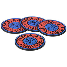 Harley-Davidson® 1970s Psychedelic Coaster Set, Contoured Rubber Construction