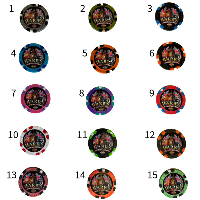 Warr's Harley-Davidson Deluxe Poker Chips