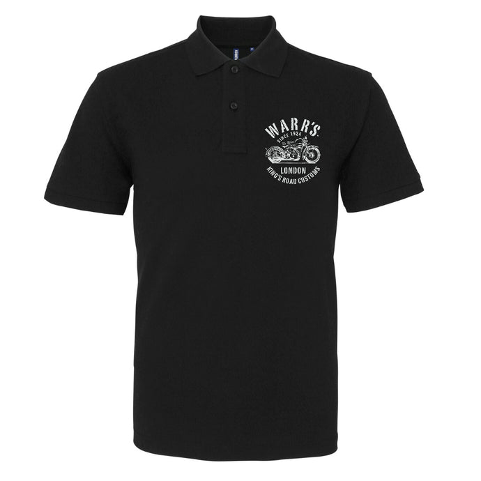 Warr's H-D® Men's King's Road Customs Polo T-shirt - Black