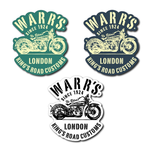 Warr's Kings Road Customs Sticker