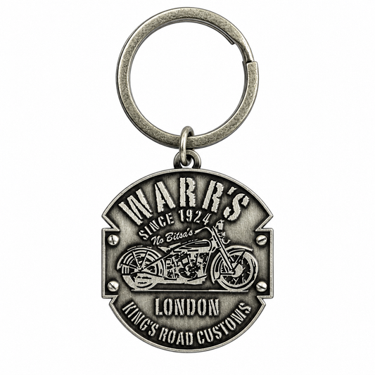 Warr's H-D® Kings Road Customs Silver Key Ring