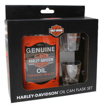 Harley-Davidson® Genuine Oil Can Hip Flask & Shot Glass Gift Set - HDL-18557