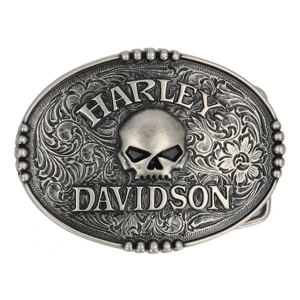 Harley-Davidson® Raised Willie G Skull Logo Buckle - MAU019/08