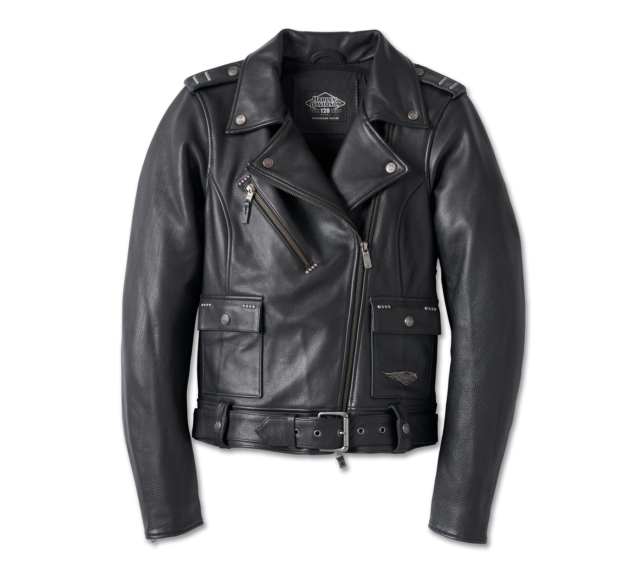 Leather biker jacket harley davidson 2025