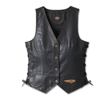 Harley-Davidson® Women's 120th Anniversary Laced Side Leather Vest - 97042-23VW
