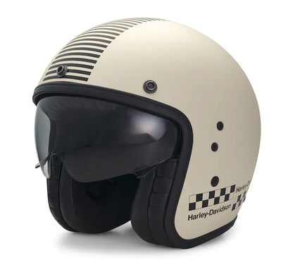 Harley-Davidson® Rally Racer Sun Shield X14 3/4 Helmet Matte Dirty Whi – Warr's Harley-Davidson Online Store Harley-Davidson® Rally Racer Sun Shield X14 3/4 Helmet Matte Dirty Whi – Warr's Harley-Davidson Online Store
