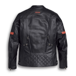 Harley-Davidson  Mens Vanocker Waterproof H-D Triple Vent System Leather Jacket Riding Jackets
