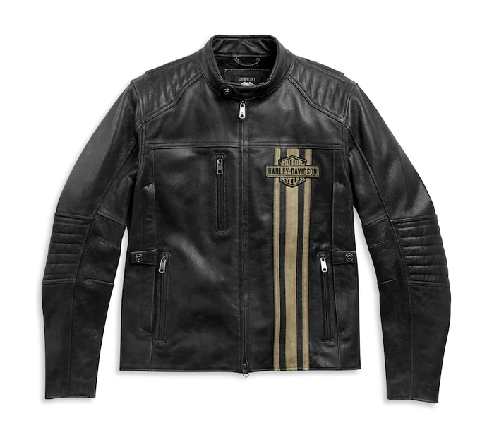 Harley-Davidson® Men's H-D™ Triple Vent Passing Link II Leather Jacket - 98005-21EM