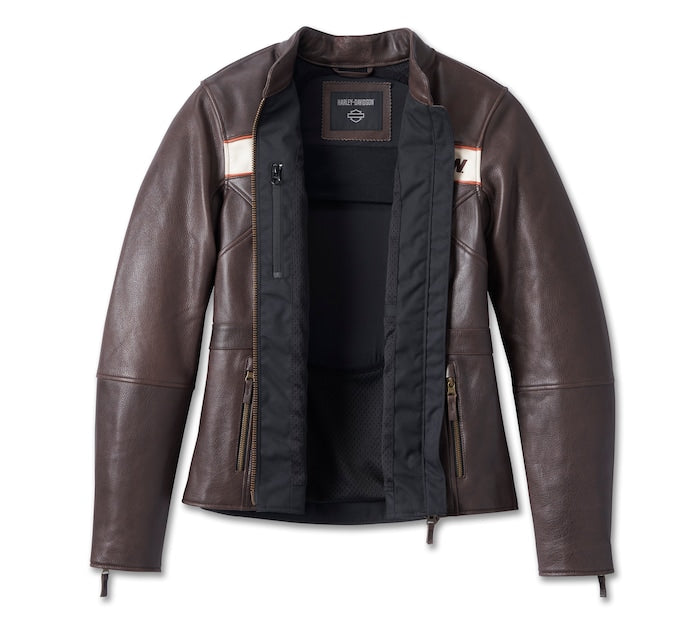 Harley-Davidson® Women’s Victory Lane Leather Jacket Java - 98006-23Ew