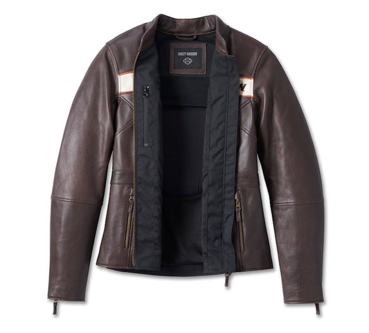 Harley-Davidson® Women’s Victory Lane Leather Jacket Java - 98006-23Ew