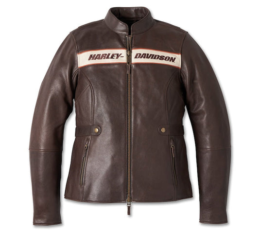 Harley-Davidson® Women’s Victory Lane Leather Jacket Java - 98006-23Ew