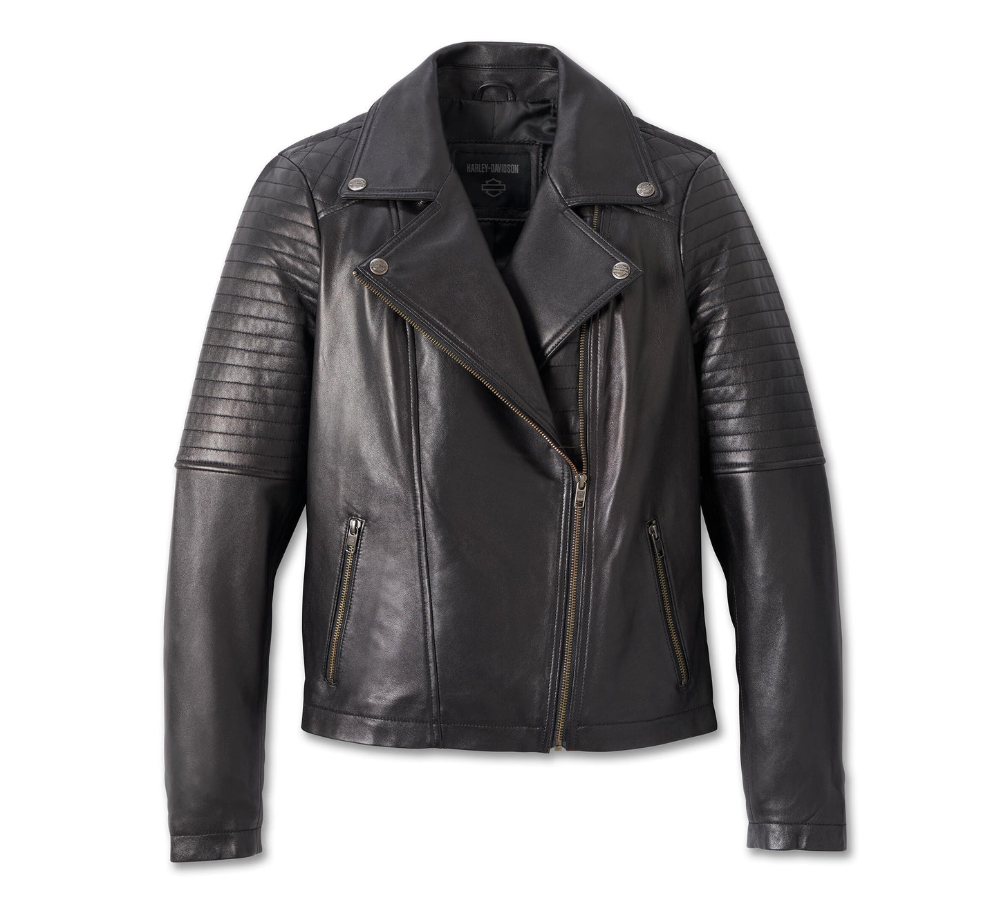 Harley-Davidson® Women's Classic Biker Debossed Leather Jacket - 98014-23VW