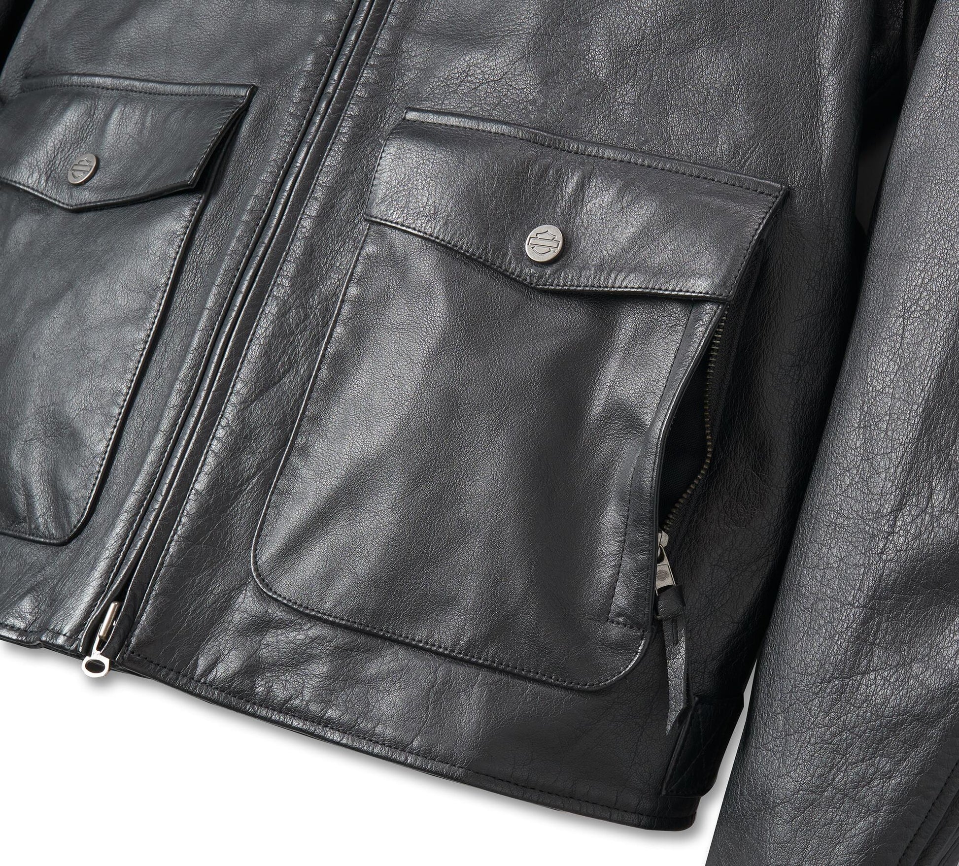 Harley-Davidson® Men’s Layering System Captains Leather Jacket - 98022-23Vm