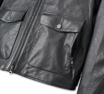 Harley-Davidson® Men’s Layering System Captains Leather Jacket - 98022-23Vm