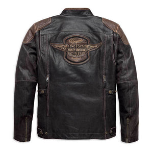 Harley-Davidson  Mens H-D Triple Vent System Trostel Leather Jacket - 98053-19Em Riding Jackets