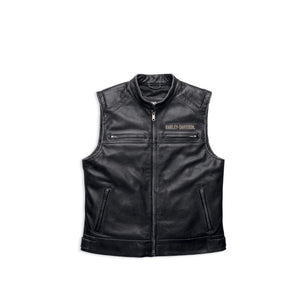 Harley-Davidson® Men's Passing Link Leather Vest - 98109-16VM