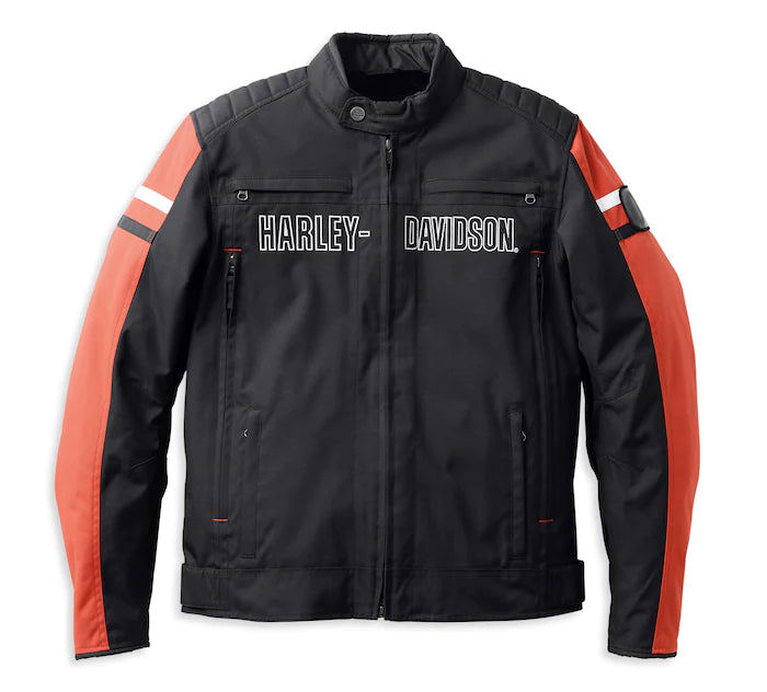 ハーレーダビッドソン フロントジップ　バイカージャケット Harley-Davidson® Men's Hazard Waterproof Textile Jacket