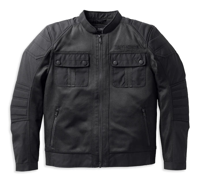 Harley Davidson Men s Zephyr Mesh Jacket w Zip out Liner Black 981 Warr s Harley Davidson Online Store London