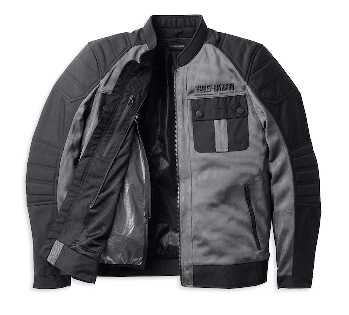 Harley-Davidson® Men's Zephyr Mesh Jacket w/ Zip-out Liner Grey - 98131-22EM