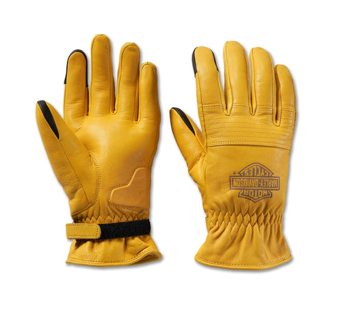 Harley-Davidson®Men's Helm Leather Work Gloves Natural - 98133-23VM