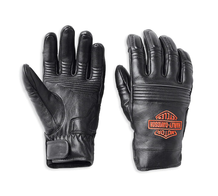 Harley-Davidson® Men's Grapnel Leather Gloves Black - 98146-22EM
