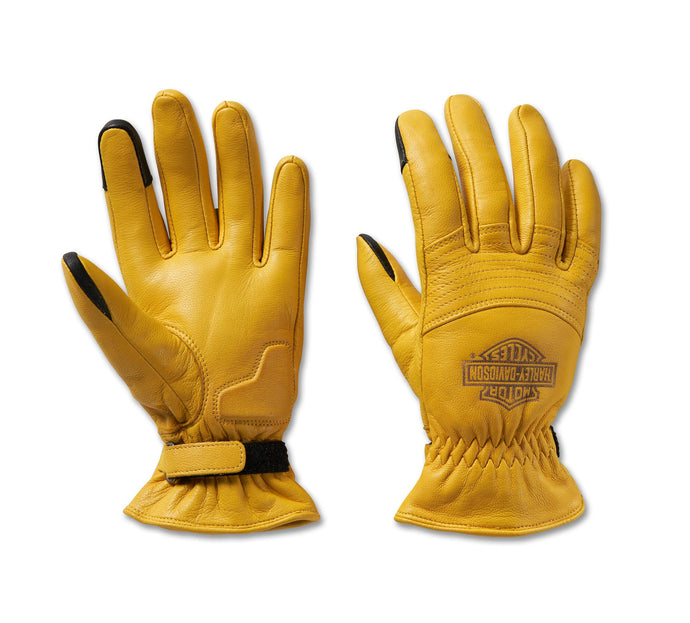 Harley-Davidson® Women's Helm Leather Work Gloves Natural - 98153-23VW