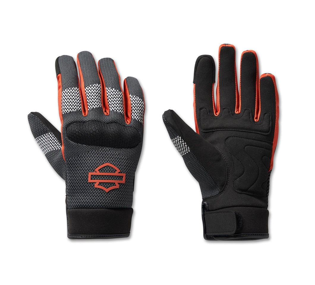 Harley-Davidson® Women's Dyna Knit Mesh Gloves Black & Grey - 98154-23VW