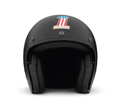 Harley-Davidson® Classic #1 X14 Sun Shield 3/4 Helmet Matte Black - 98157-22EX