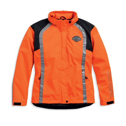Harley-Davidson  Womens Hi-Visibility Reflective Rain Jacket - 98163-18Ew Raining Gear