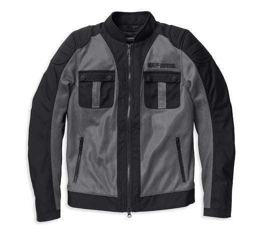 Harley-Davidson® Women's Zephyr Mesh Jacket w/ Zip-out Liner Granite Grey - 98181-22EW